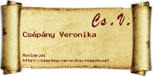 Csépány Veronika névjegykártya